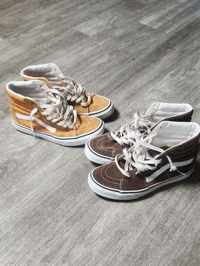 LOT of Vans High-Top Sneakers in Yellow and Brown